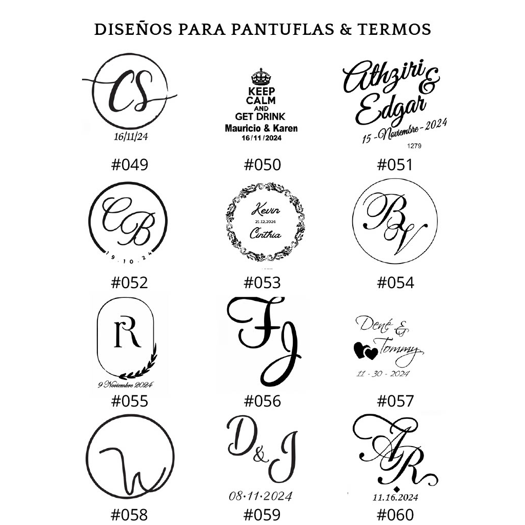 Pantuflas para Boda Personalizadas con Forro Negro