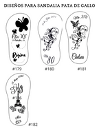 Sandalia Personalizada para XV Años Pata Gallo