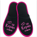 Pantuflas con forro negro para XV años – elegancia