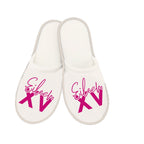 Pantuflas tipo toalla personalizadas para XV años