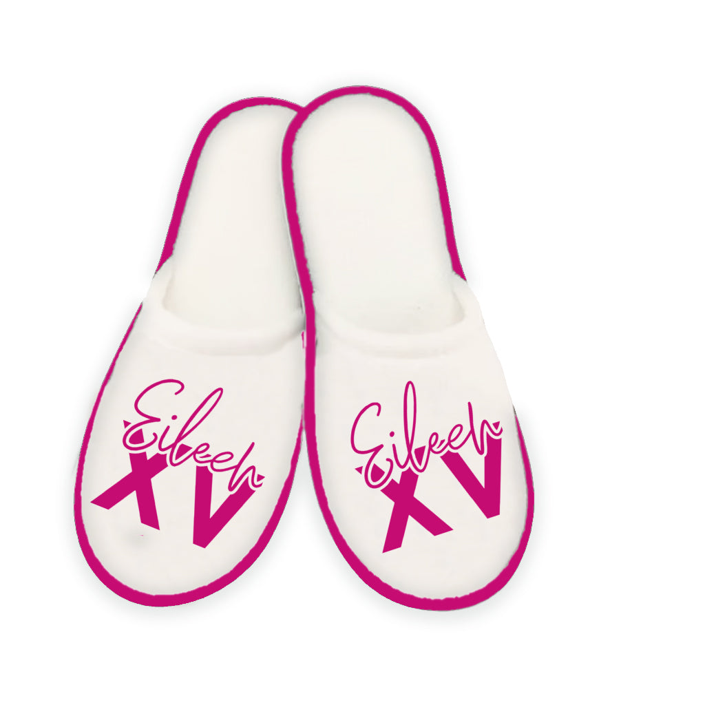 Pantuflas para Xv Años Personalizadas Toalla