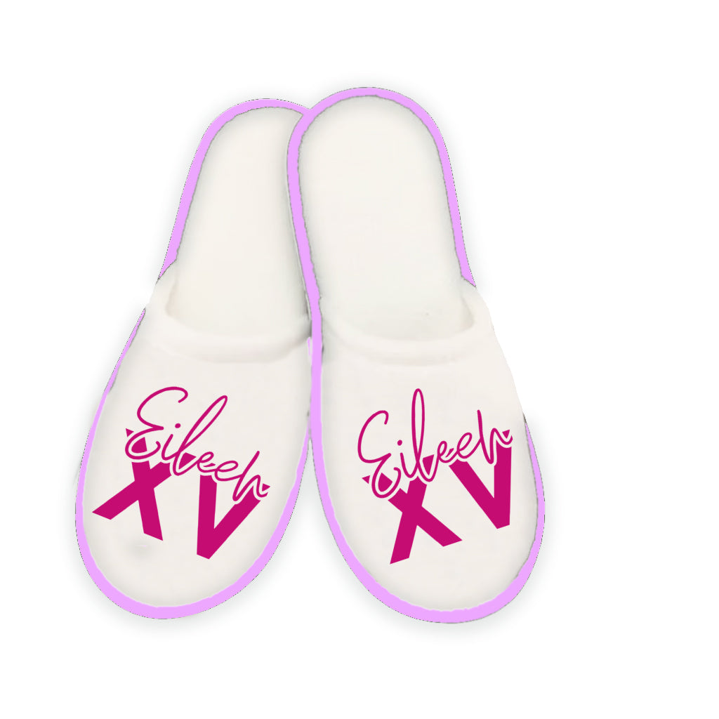 Pantuflas para Xv Años Personalizadas Toalla