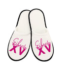 Pantuflas tipo toalla personalizadas para XV años