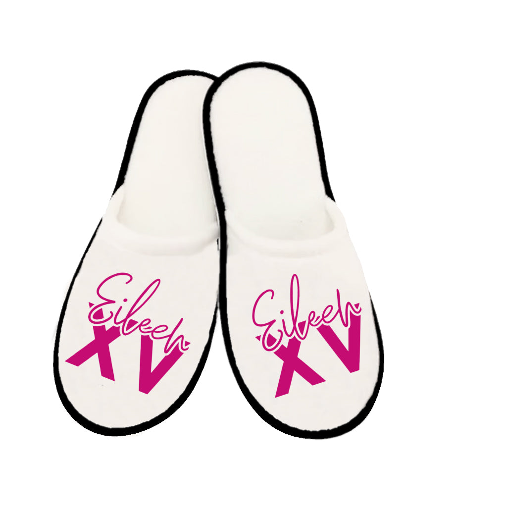 Pantuflas para Xv Años Personalizadas Toalla