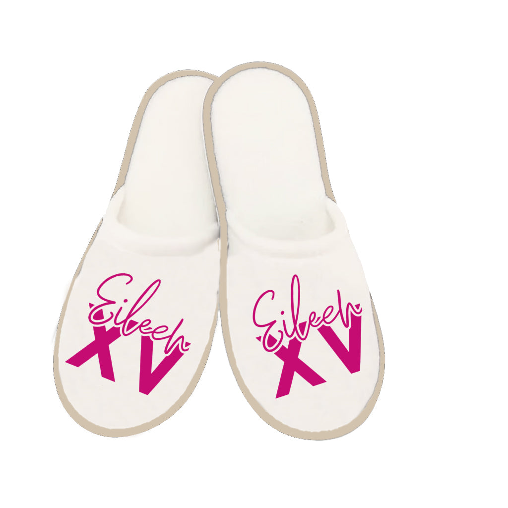 Pantuflas para Xv Años Personalizadas Toalla