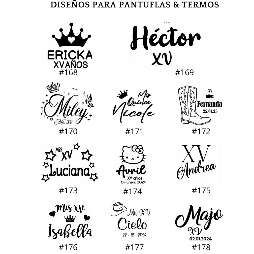 Pantuflas para XV Años Personalizadas en Tela Dubetina