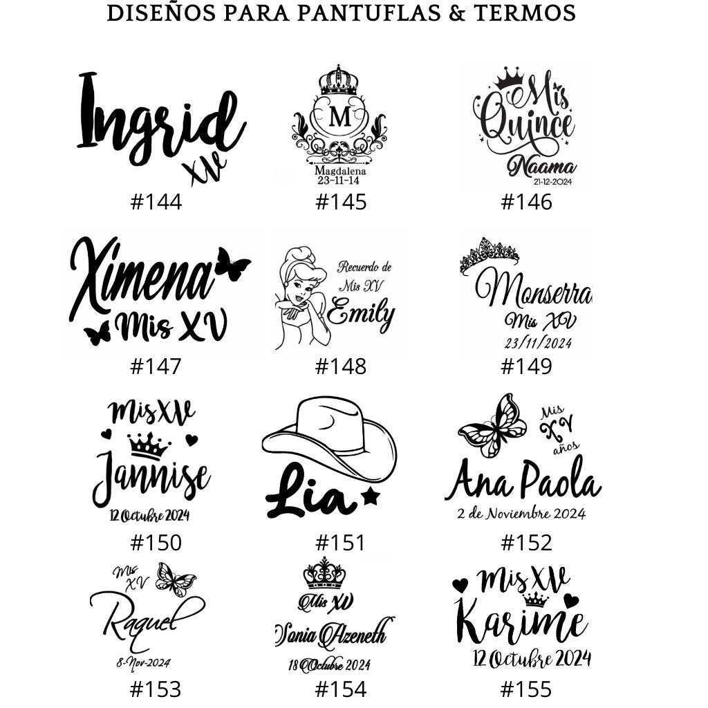 Pantuflas tipo toalla personalizadas para XV años